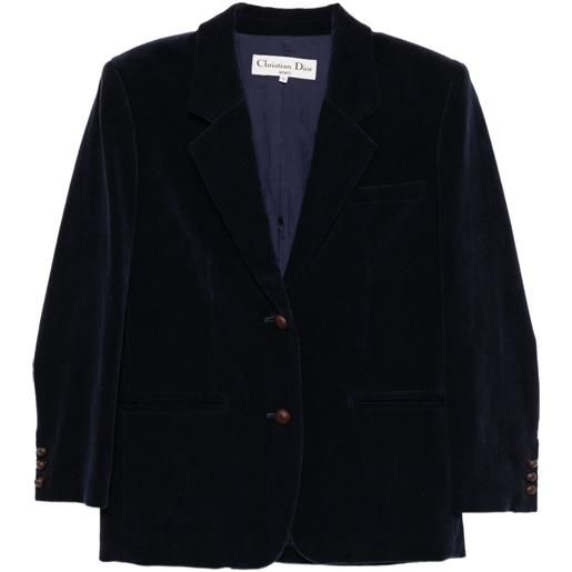 Christian Dior Pre-Owned - giacca monopetto 2002 - donna - cotone - s - blu