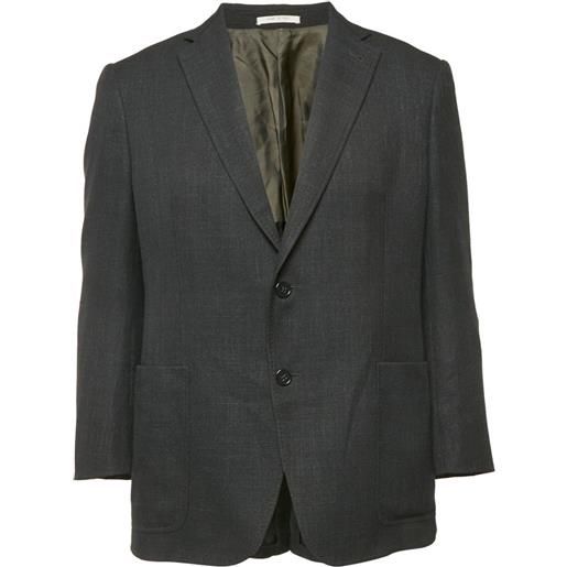 Armani Vintage - blazer monopetto - uomo - lyocell/lino/poliestere - l - nero