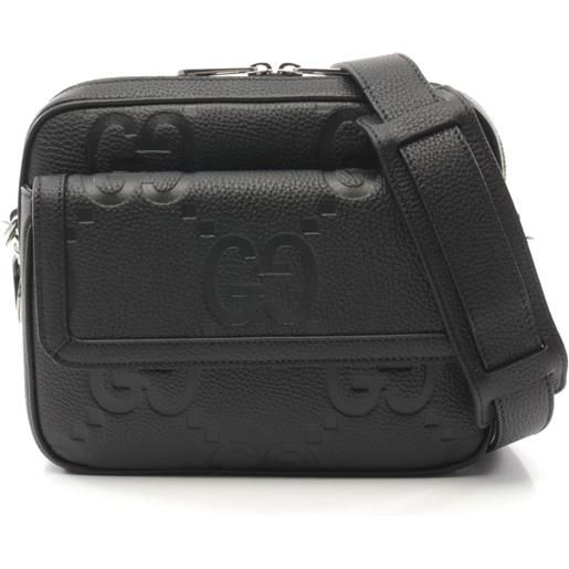 Gucci Pre-Owned - borsa a spalla jumbo gg 1920-1929 - uomo - pelle di vitello - taglia unica - nero