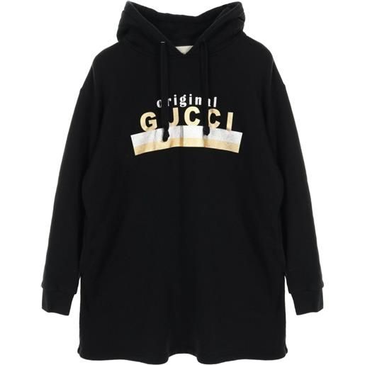 Gucci Pre-Owned - abito in cotone con logo anni 2010 - donna - cotone - xs - nero
