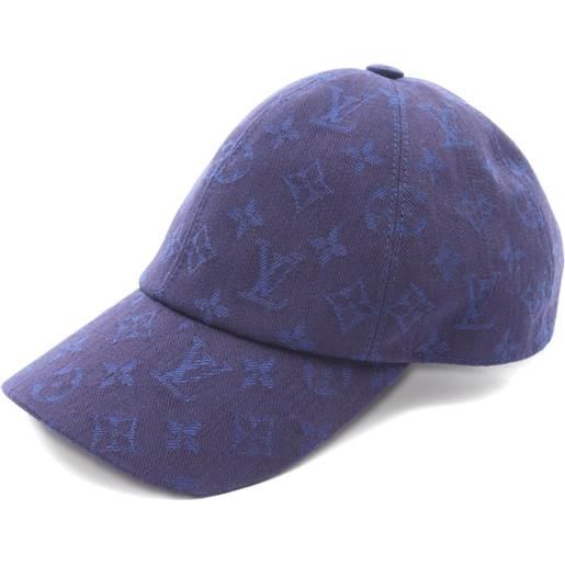 Louis Vuitton Pre-Owned - cappello da baseball con monogramma 2021 - uomo - cupro/pelle di vitello/cotone/cotone/poliestere - m - blu