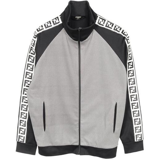 Fendi Pre-Owned - giacca pied-de-poule con dettagli ff anni 2010 - uomo - cotone - s - nero