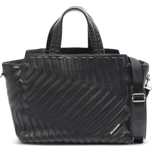 Balenciaga Pre-Owned - borsa a mano car east-west two-way anni 2010 - uomo - pelle di vitello - taglia unica - nero