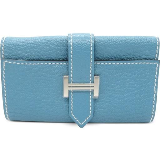 Hermès Pre-Owned - portachiavi bearn 2024 - unisex - pelle di vitello - taglia unica - blu