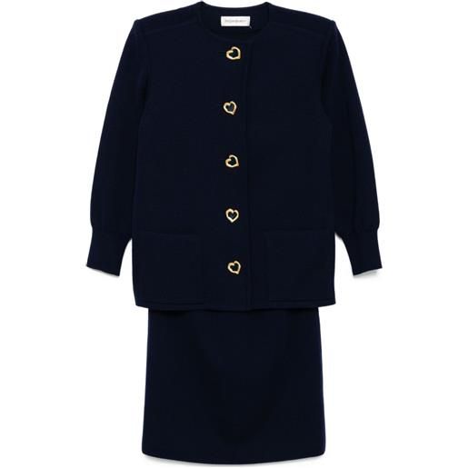 Saint Laurent Pre-Owned - tailleur con gonna 1990-2000 - donna - lana - taglia unica - blu