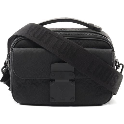 Louis Vuitton Pre-Owned - borsa messenger s-lock 2021 - uomo - pelle di vitello - taglia unica - nero