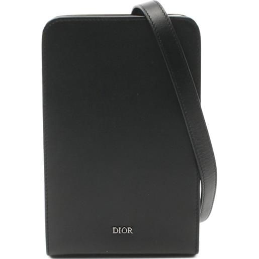 Christian Dior Pre-Owned - borsa messenger ultra anni 2010 - uomo - pelle di vitello - taglia unica - nero