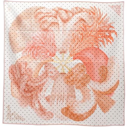Hermès Pre-Owned - foulard plumets et panaches in seta anni 2010 - donna - seta - taglia unica - bianco