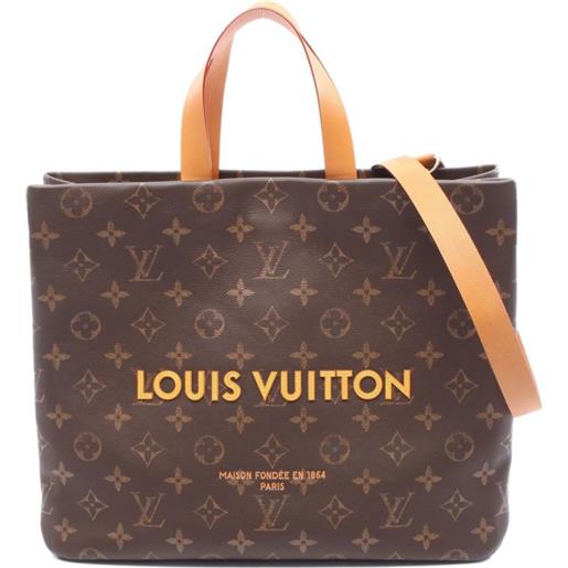 Louis Vuitton Pre-Owned - borsa tote mm con monogramma anni '10 - uomo - pelle di vitello/tela/tessuto/pvc - taglia unica - marrone