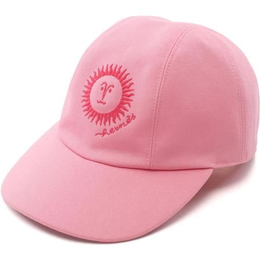 Hermès Pre-Owned - cappello davis sunshine anni 2010 - donna - cotone/seta/cotone - taglia unica - rosa