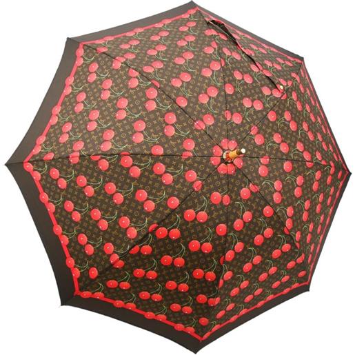 Louis Vuitton Pre-Owned - ombrello cherry parapluie 1990-2000 - donna - poliestere - taglia unica - marrone