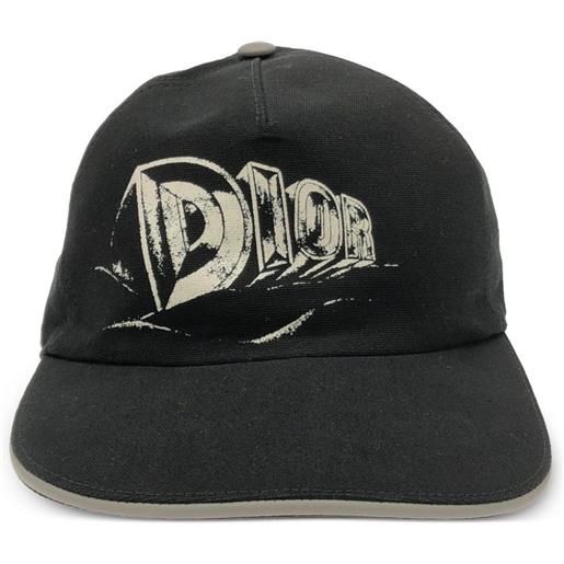 Christian Dior Pre-Owned - cappello da baseball con logo anni 2020 - donna - cotone/cotone/montone/poliestere - m - nero