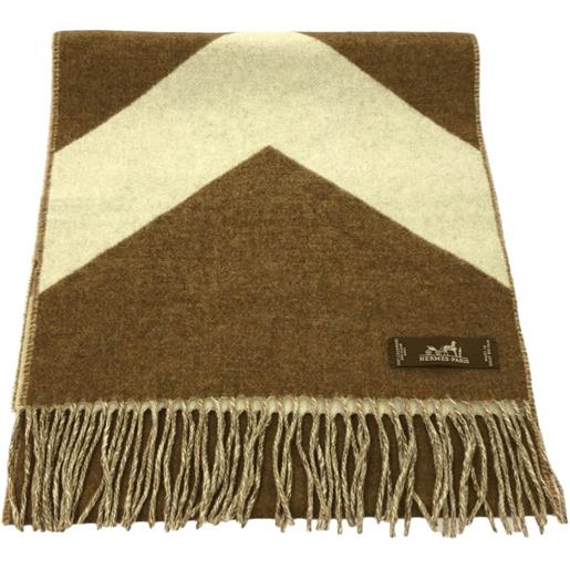 Hermès Pre-Owned - sciarpa in cashmere anni 2010 - donna - cashmere - taglia unica - marrone