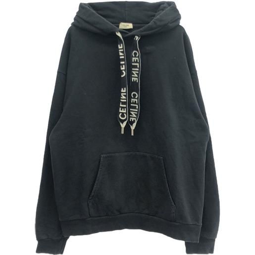 Celine Pre-Owned - felpa con cappuccio anni 2000 - donna - cotone - l - nero