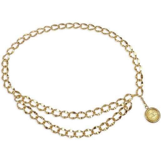 CHANEL Pre-Owned - cintura con ciondolo cc 1990-2000 - donna - placcatura in oro - taglia unica