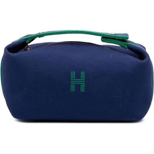 Hermès Pre-Owned - trousse bride a brac piccola in tela 2010-2025 - donna - tela - taglia unica - blu