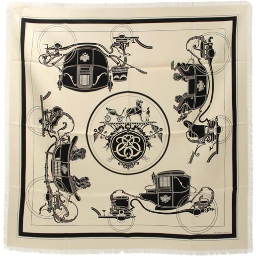 Hermès Pre-Owned - foulard ex-libris 80 in seta anni 2020 - donna - seta - taglia unica - toni neutri