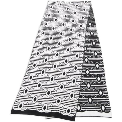 CHANEL Pre-Owned - sciarpa cc 1986-1988 - donna - cashmere/cotone - taglia unica - nero