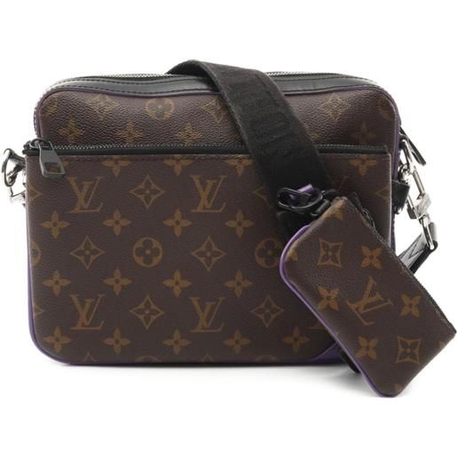 Louis Vuitton Pre-Owned - borsa messenger trio 2021 - uomo - pvc/pelle - taglia unica - marrone
