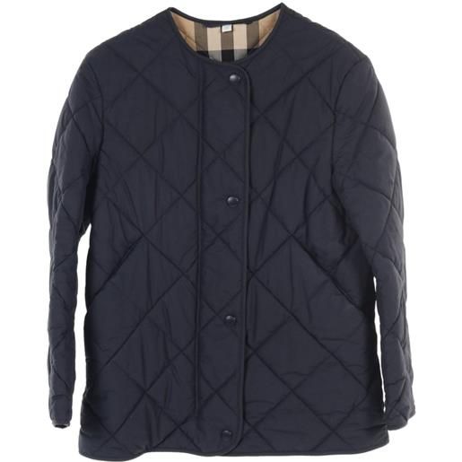 Burberry Pre-Owned - giacca trapuntata 2000 - donna - poliestere/cotone - xs - blu