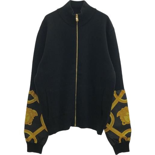 Versace Pre-Owned - giacca medusa con zip 2010 - uomo - cotone - 50 - nero
