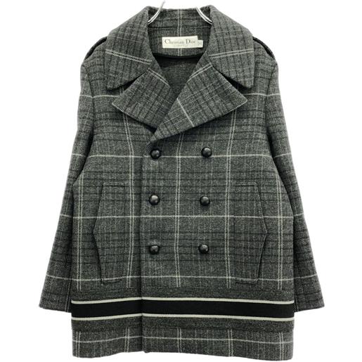 Christian Dior Pre-Owned - giacca doppiopetto a quadri anni 2010 - donna - lana - 38 - grigio