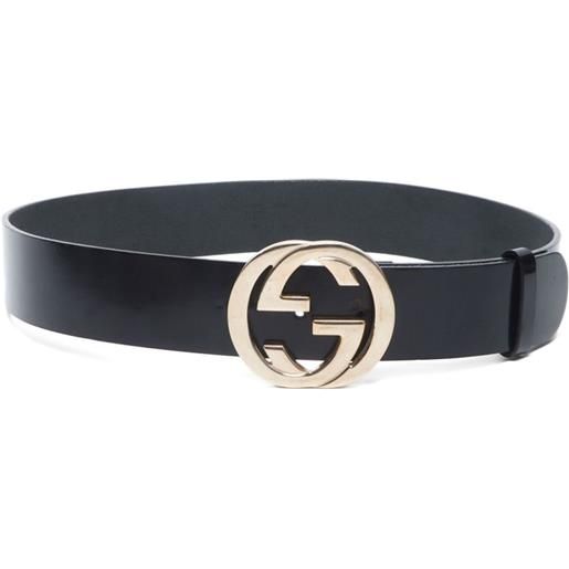 Hermès Pre-Owned - cintura con fibbia gg 2000-2020 - unisex - pelle - taglia unica - nero