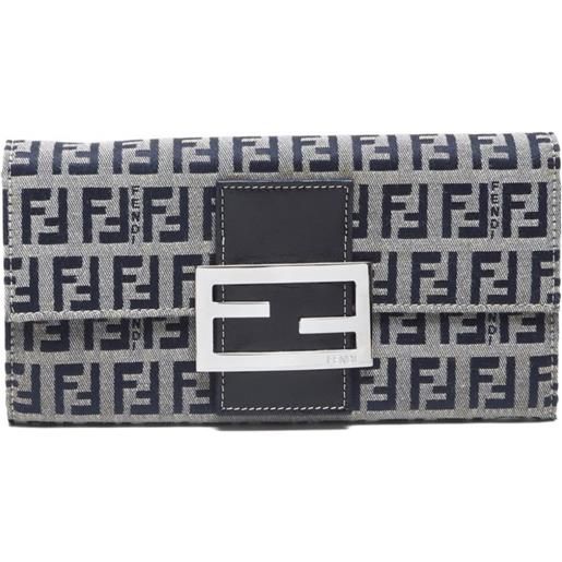 Fendi Pre-Owned - portafoglio con motivo zucca 2000-2020 - unisex - tela - taglia unica - toni neutri