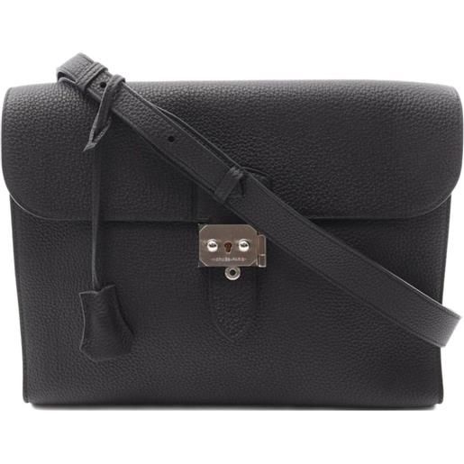 Hermès Pre-Owned - borsa a spalla sac a depeches 29 2023 - uomo - pelle di vitello - taglia unica - nero