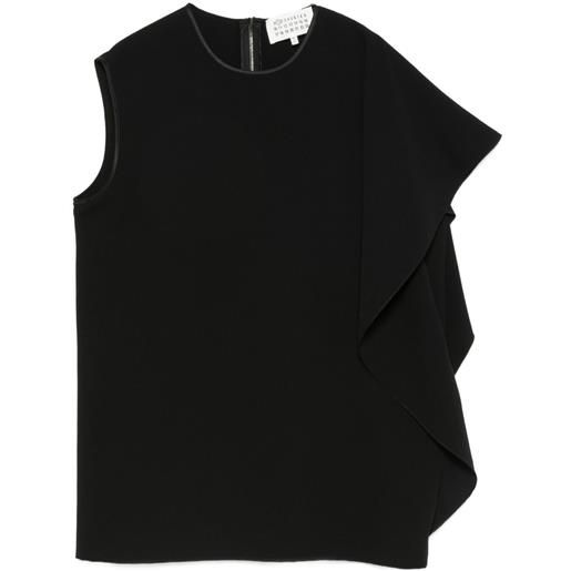 Maison Martin Margiela Pre-Owned - blusa asimmetrica anni 2010 - donna - poliestere - 42 - nero