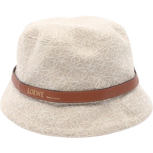 Loewe Pre-Owned - cappello bucket anagram 2010 - donna - poliestere/cotone - taglia unica - toni neutri