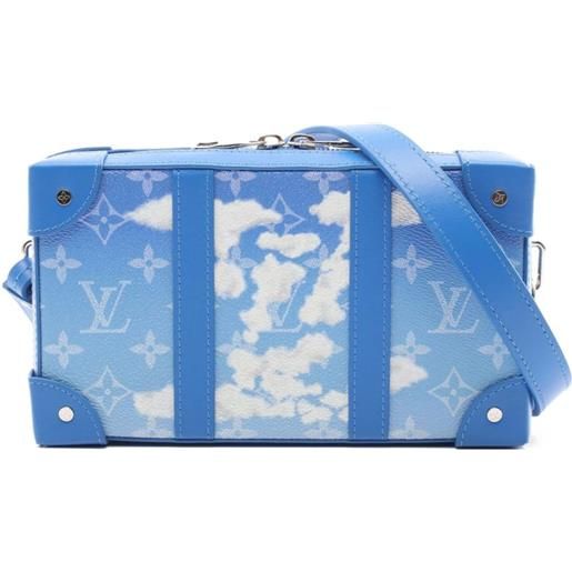 Louis Vuitton Pre-Owned - borsa a spalla monogram-clouds anni 2020 - uomo - pvc/pelle - taglia unica - blu
