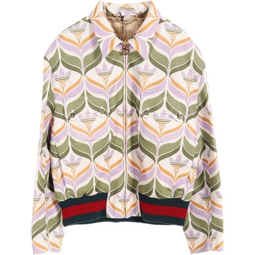 Gucci Pre-Owned - x adidas giacca con stampa trefoil anni 2020 - uomo - poliestere/lana/poliammide/elastam - 46 - verde