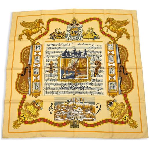 Hermès Pre-Owned - sciarpa salzburg 1990-2000 - donna - seta - taglia unica - toni neutri