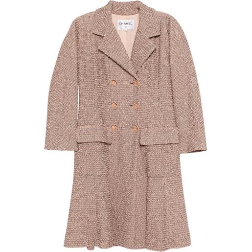 CHANEL Pre-Owned - cappotto doppiopetto 2018 - donna - cotone/poliammide - 36 - rosa