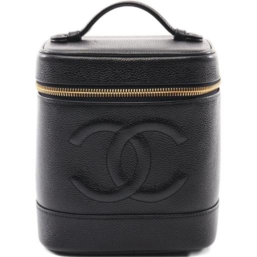 CHANEL Pre-Owned - trousse coco mark 2000-2002 - donna - pelle caviar - taglia unica - nero