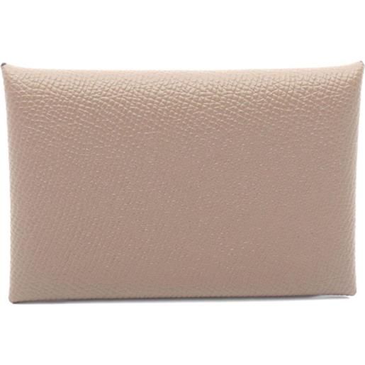 Hermès Pre-Owned - portamonete calvi in pelle 2023 - donna - pelle di vitello - taglia unica - toni neutri