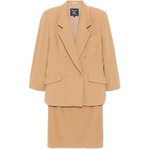 Burberry Pre-Owned - tailleur con gonna 1990-2000 - donna - lana - taglia unica - toni neutri