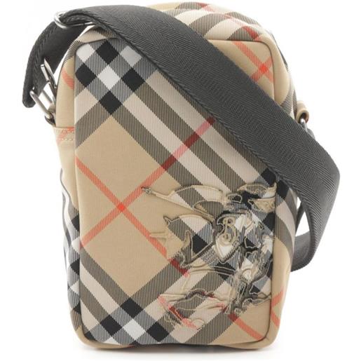 Burberry Pre-Owned - borsa a spalla vintage check anni 2020 - uomo - tela - taglia unica - toni neutri