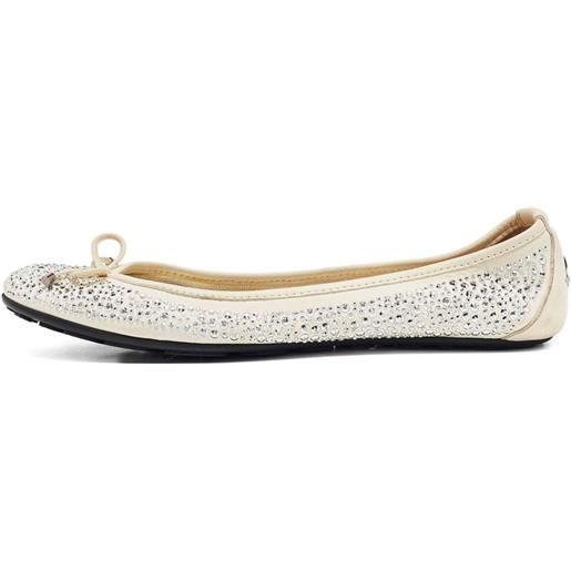 Jimmy Choo Pre-Owned - ballerine weber - donna - gomma/pelle/pelle - 38 - toni neutri