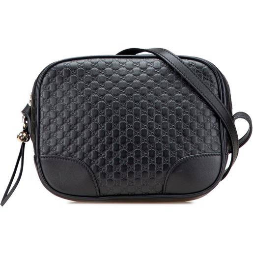 Gucci Pre-Owned - borsa a tracolla microguccissima bree 2016-2025 - donna - pelle di vitello - taglia unica - nero