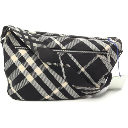 Burberry Pre-Owned - borsa a tracolla vintage check anni 2020 - uomo - cotone - taglia unica - nero