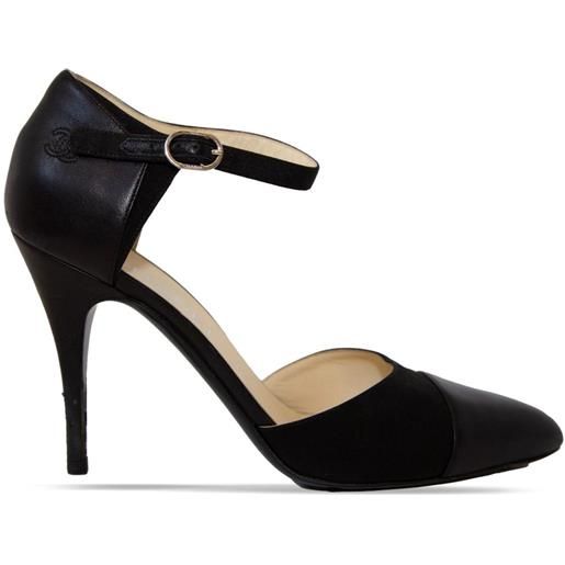 CHANEL Pre-Owned - pumps con fibbia - donna - pelle/pelle/pelle - 39 - nero