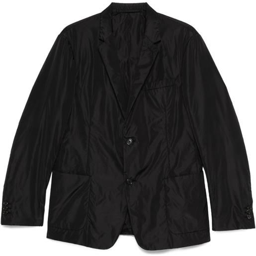 Prada Pre-Owned - giacca con bottoni anni '90 - uomo - poliammide/poliammide/poliestere/resina poliuretanica - 50 - nero