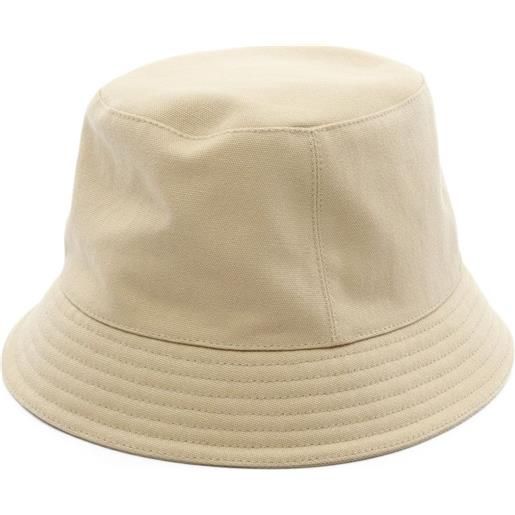 Hermès Pre-Owned - cappello bucket calvi seashell anni 2010 - donna - seta/cotone - taglia unica - toni neutri