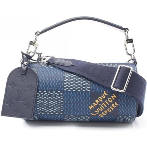 Louis Vuitton Pre-Owned - borsa a mano damier heritage 2021 - uomo - pvc/pelle di vitello - taglia unica - blu