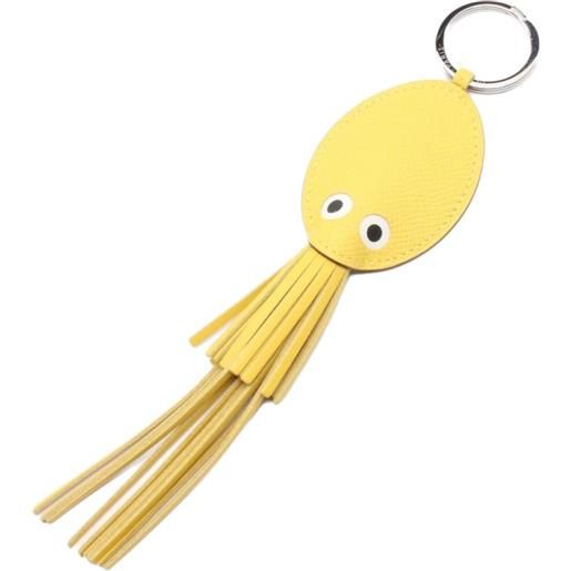 Hermès Pre-Owned - portachiavi poulpe 2024 - donna - pelle di vitello - taglia unica - giallo