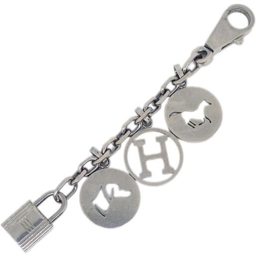 Hermès Pre-Owned - portachiavi amulet con ciondolo 1990-2000 - donna - placcatura in argento - taglia unica