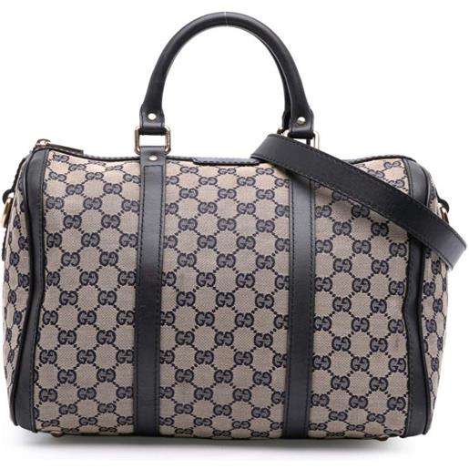 Gucci Pre-Owned - borsa a tracolla joy boston media in tela gg 2016-2025 - donna - pelle di vitello/tela - taglia unica - marrone