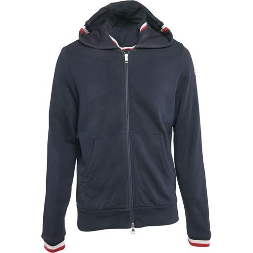Moncler Vintage - felpa con cappuccio 2023 - uomo - cotone/cotone - m - blu